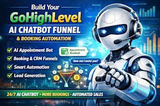 gohighlevel ai chatbot funnel for booking, automation, ai agent