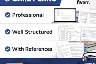 write nursing case studies, soap notes, and care plans with references