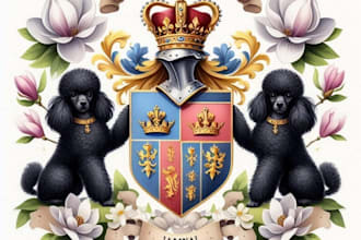 do custom coat of arms family crest unique heraldry logo design