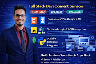 build full stack web app and custom web application
