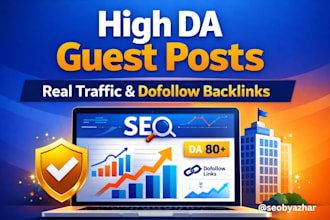 publish 5 high da guest posts with dofollow SEO backlinks