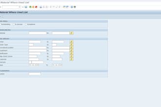 assist in sap pm and mm inventory management with t codes