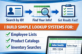 create a simple excel lookup system using xlookup
