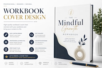 design a minimalist workbook cover