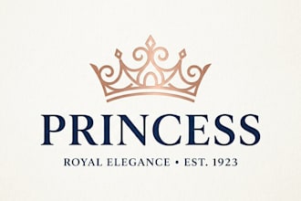 design a professional and elegant princess logo
