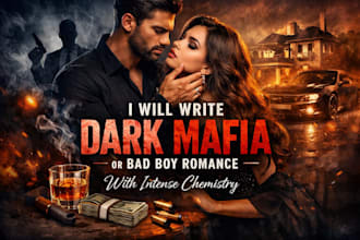 write a dark mafia or bad boy romance story with intense chemistry