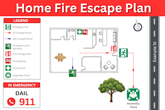 a professional home fire escape and emergency evacuation plan