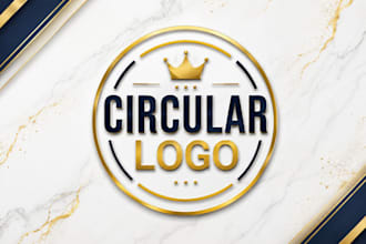 create a unique circular logo design for your brand