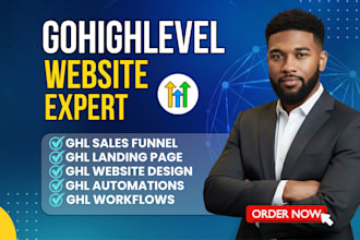 create ghl sales funnel, gohighlevel landing page, ghl website, ghl automation