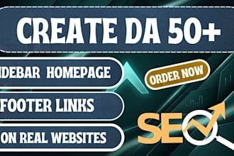 create da50 plus sidebar footer links on real websites