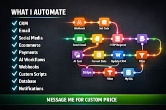 build n8n automation workflows and custom scripts