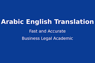 translate and edit arabic english manually accurately