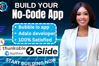 lovable mobile app adalo glide flutterflow base44, bubble io web app no code app