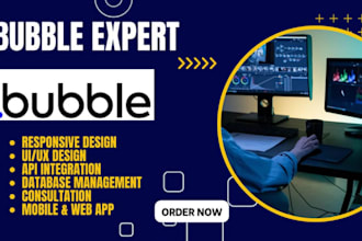 bubble developer for your bubble mvp, bubble saas, bubble app, bubble io website