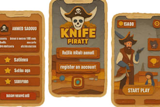 do modern game ui ux hud button icons menus for mobile and desktop game apps