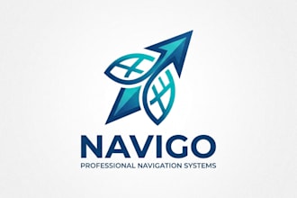 design a modern and professional navigation logo