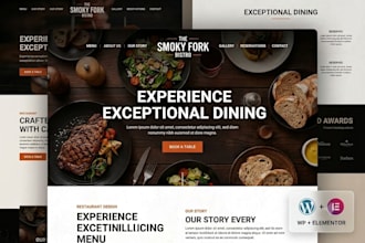 build a professional restaurant or cafe website with wordpress and elementor