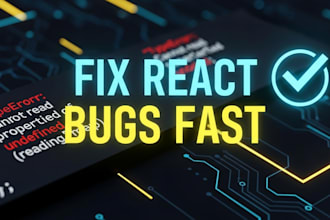 fix react js white screen error or api bugs fast