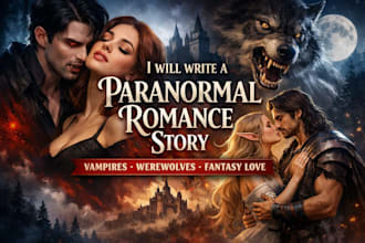 beta read paranormal romance story with vampires, werewolves, or fantasy love