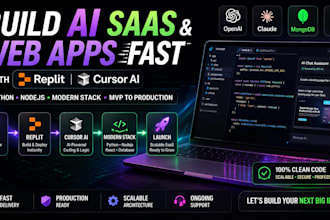build replit app cursor ai web application python nodejs saas development