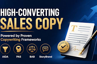 write high converting sales copy using proven copywriting frameworks