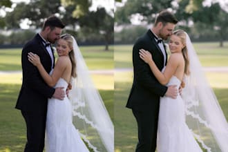 professionally retouch wedding and portrait