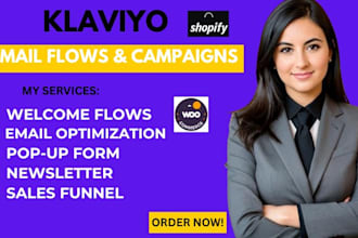 set up klaviyo email flows and segmentation for shopify brands
