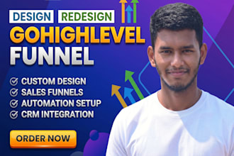 build high converting ghl funnel, automation and CRM