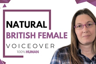 record and edit a professional british female voiceover