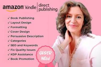 do book formatting, kdp book publishing, paper back, kindle ebook formatting