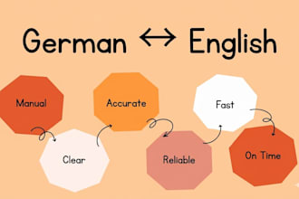 translate simple english to german manually and accurately