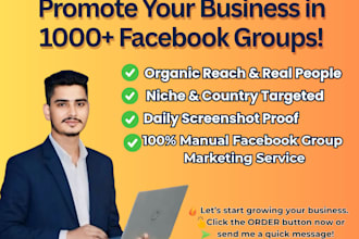 promote your business by posting in targeted facebook groups