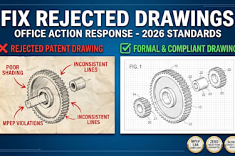 fix and formalize non compliant patent drawngs for uspto and epo