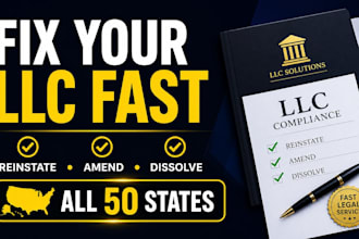 reinstate, reactivate or amend your wyoming, delaware or US llc