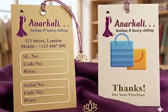 design luxury clothing tags and hang tags for your brand