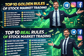 create professional business, finance and marketing youtube thumbnails
