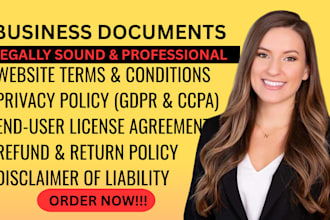 expertly write your terms and conditions or privacy policy
