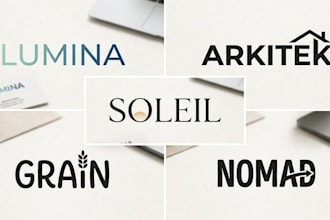 create a minimalist text based logo for your brand