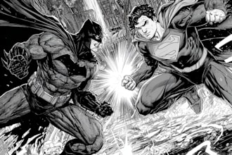 draw special comic illustration or graphic novel