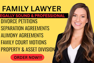 provide legal services related to family laws and child custody
