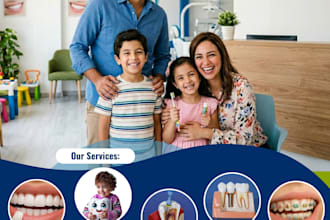design dental brochures, and clinic marketing materials