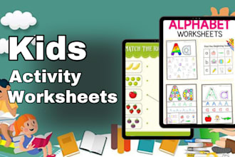 design printable educational kids worksheet, fun activity workbook