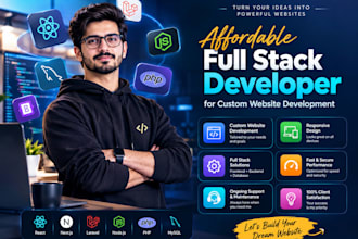 be affordable full stack developer for custom website development