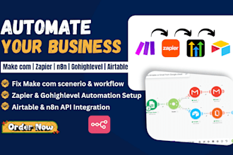 setup make com airtable automation zapier gohighlevel fix n8n make com scenerio