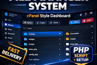 create a powerful cpanel file manager script with modern dashboard