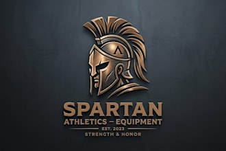 design a bold and powerful spartan logo