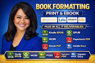 book formatting for print book and ebook
