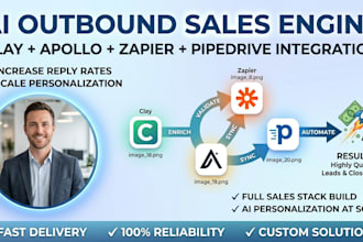 setup ai outbound engine with clay enrichment apollo pipedrive zapier