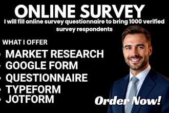 conduct online survey respondents to fill online survey questionnaire or polls