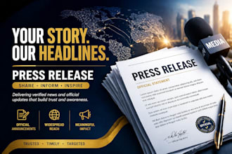 write a professional press release for your business